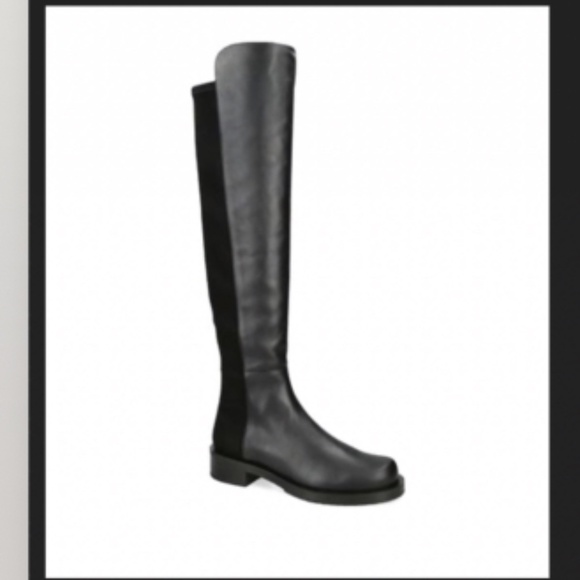 Stuart Weitzman 5050 Black Napa, 9.5M - Picture 1 of 16